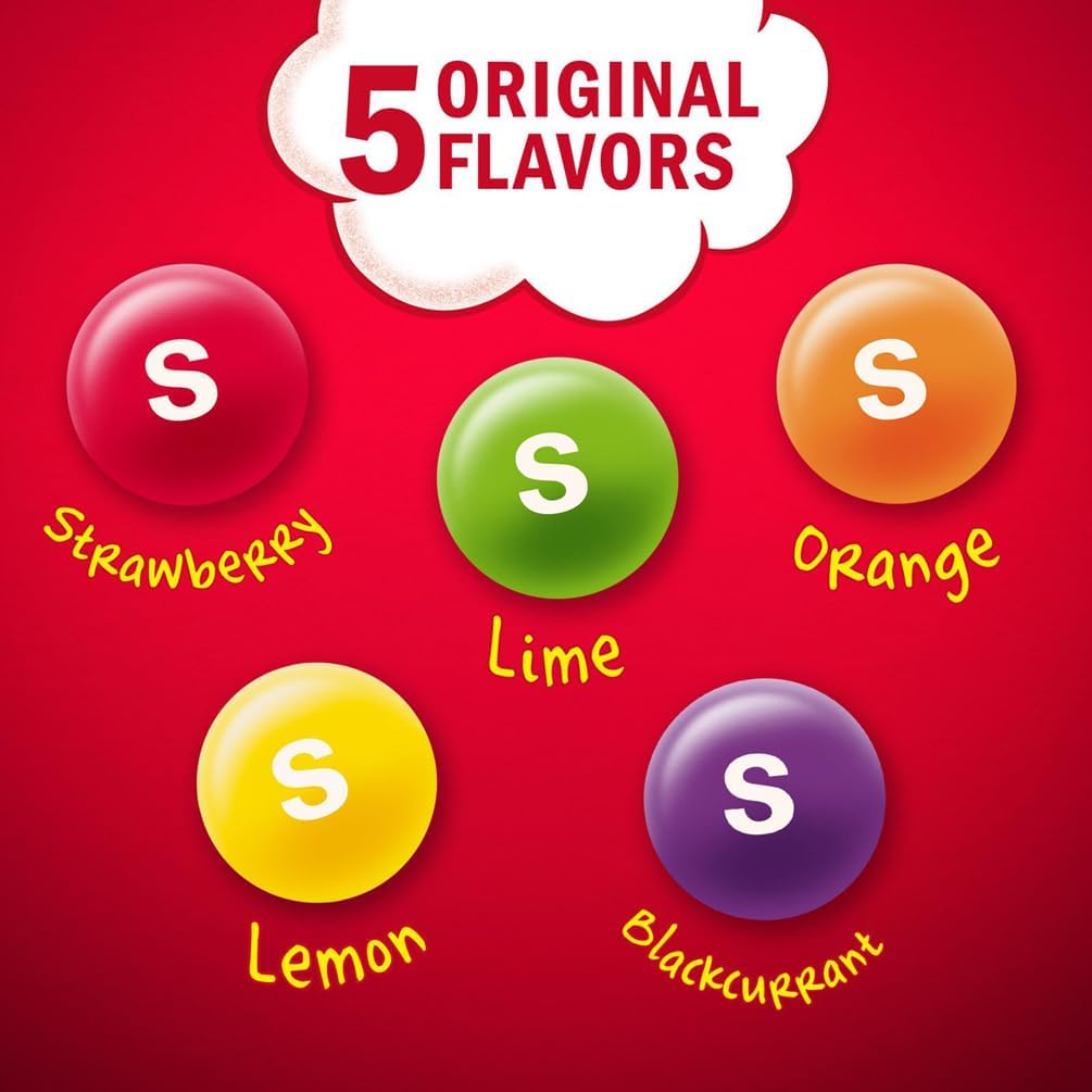 Skittles Giants Vegan Sweets, Fruit Flavoured Sharing Bag, Pouch 132g
