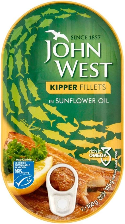 John West Kipper Fillets In Sunflower Oil 160g x 10