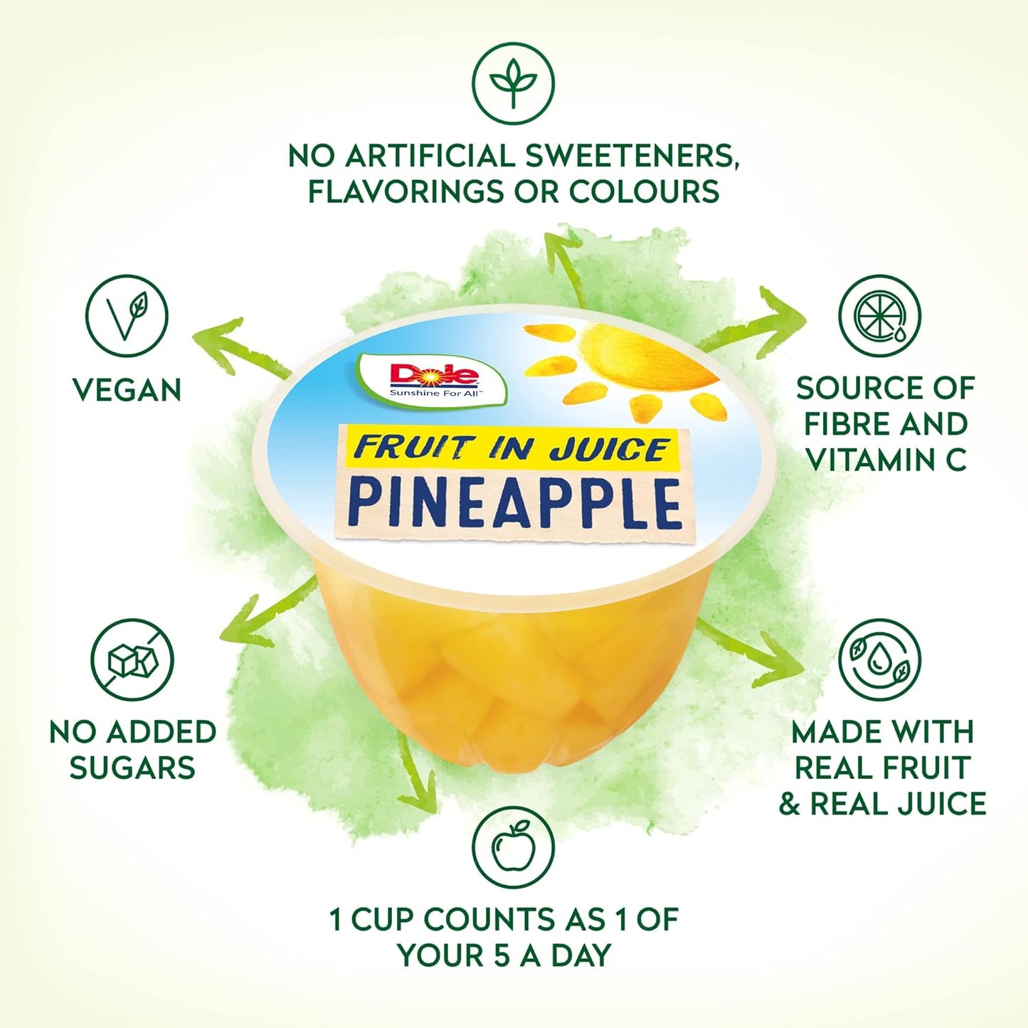 Dole Pineapple in Juice Fruit Pots 20 x 113g