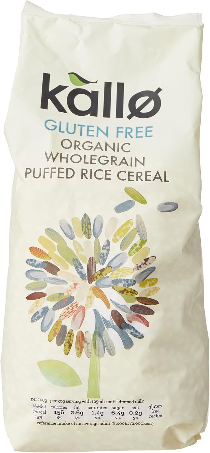Kallo Organic Puffed Rice Cereal, 225g